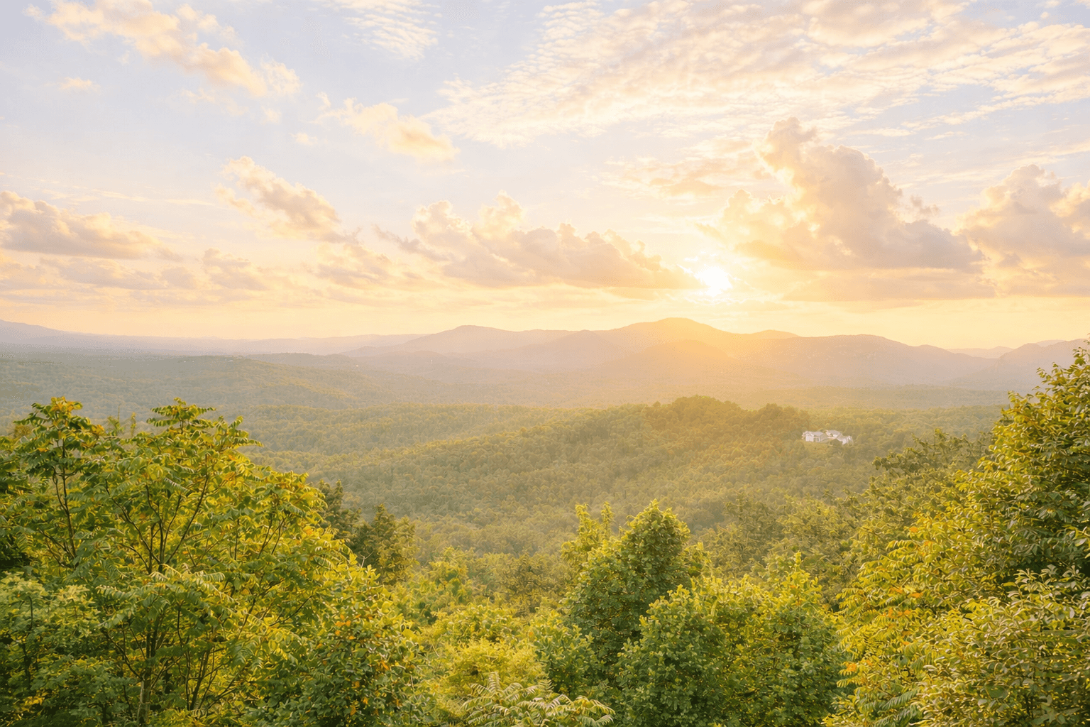 Mountain homesite with autumn foliage, Golden Ridge Drive, Lake Lure NC