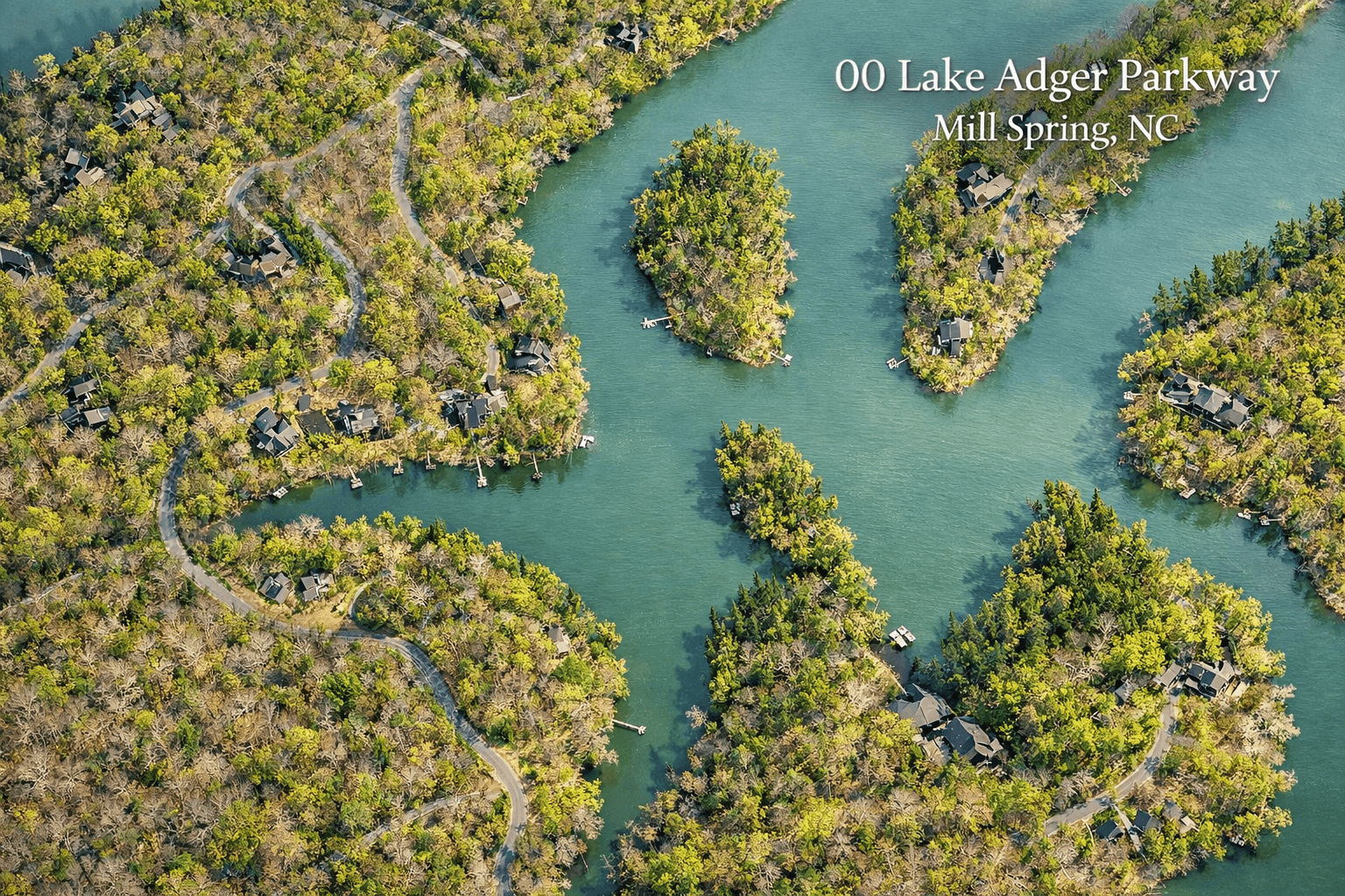 Lake Adger Parkway waterfront lot on north-facing cove